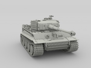 panzer tiger tank clay 3D 모델