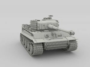 panzer tiger tank clay 3D Model