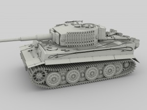 panzer tiger tank clay 3D 모델