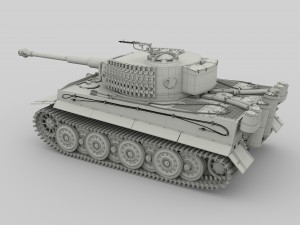 panzer tiger tank clay 3D 모델