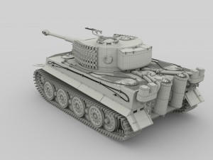 panzer tiger tank clay 3D 모델