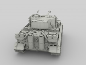 panzer tiger tank clay 3D 모델