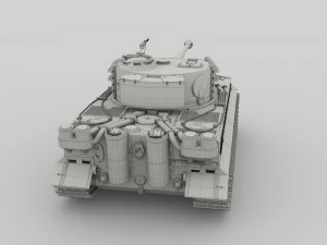 panzer tiger tank clay 3D Model