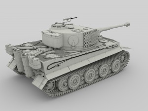 panzer tiger tank clay 3D 모델