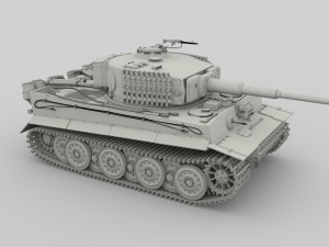 panzer tiger tank clay 3D 모델