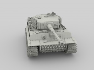 panzer tiger tank clay 3D 모델