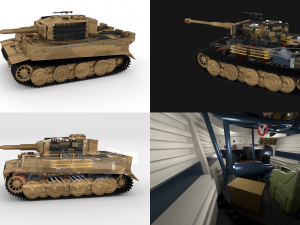 fully built panzer tiger tank late 1944 v1 3D Model