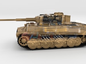 fully built panzer tiger tank late 1944 v1 Modelo 3D