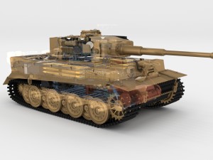 fully built panzer tiger tank late 1944 v1 Modelo 3D