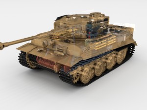 fully built panzer tiger tank late 1944 v1 Modelo 3D