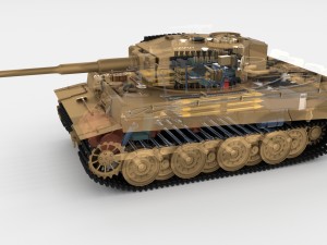 fully built panzer tiger tank late 1944 v1 Modelo 3D