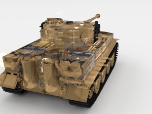 fully built panzer tiger tank late 1944 v1 Modelo 3D