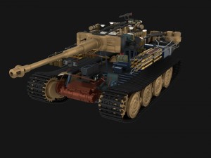 fully built panzer tiger tank late 1944 v1 Modelo 3D