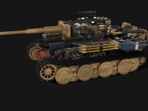 fully built panzer tiger tank late 1944 v1 Modelo 3D