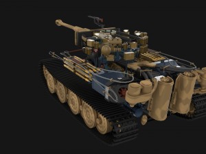 fully built panzer tiger tank late 1944 v1 Modelo 3D
