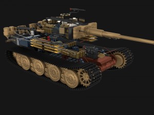 fully built panzer tiger tank late 1944 v1 Modelo 3D