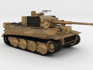 fully built panzer tiger tank late 1944 v1 Modelo 3D