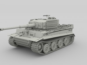 fully built panzer tiger tank late 1944 v1 Modelo 3D