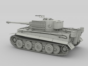 fully built panzer tiger tank late 1944 v1 Modelo 3D