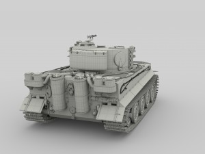 fully built panzer tiger tank late 1944 v1 Modelo 3D