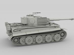 fully built panzer tiger tank late 1944 v1 Modelo 3D