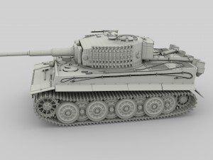 fully built panzer tiger tank late 1944 v1 Modelo 3D