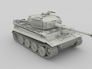 fully built panzer tiger tank late 1944 v1 Modelo 3D