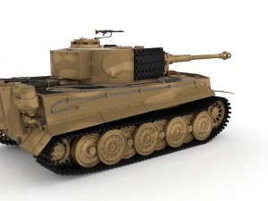 fully built panzer tiger tank late 1944 v1 firing 3D Model
