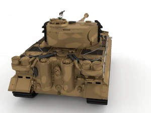 fully built panzer tiger tank late 1944 v1 firing 3D Model