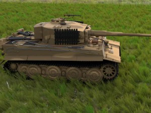 fully built panzer tiger tank late 1944 hdri v1 3D Model