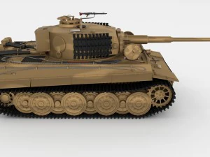 fully built panzer tiger tank late 1944 hdri v1 3D Model