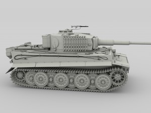 fully built panzer tiger tank late 1944 hdri v1 Modelo 3D