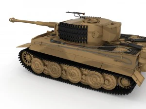 fully built panzer tiger tank late 1944 hdri v1 3D Model