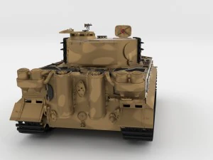 fully built panzer tiger tank late 1944 hdri v1 3D Model