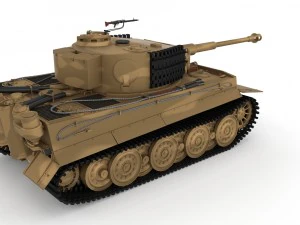 fully built panzer tiger tank late 1944 hdri v1 3D Model