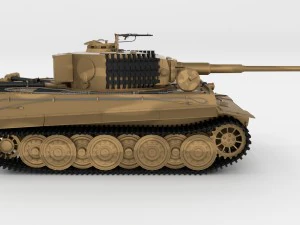 fully built panzer tiger tank late 1944 hdri v1 3D Model