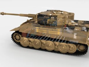 fully built panzer tiger tank late 1944 hdri v1 3D Model