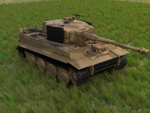 fully built panzer tiger tank late 1944 hdri v1 3D Model