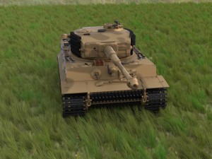 fully built panzer tiger tank late 1944 hdri v1 Modelo 3D