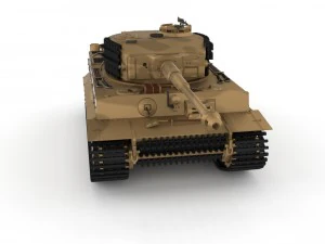 fully built panzer tiger tank late 1944 hdri v1 3D Model
