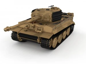 fully built panzer tiger tank late 1944 hdri v1 3D Model