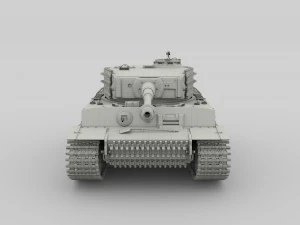 fully built panzer tiger tank late 1944 hdri v1 3D Model