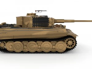 fully built panzer tiger tank late 1944 hdri v1 3D Model