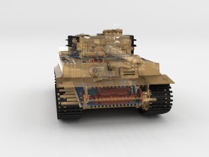 fully built panzer tiger tank late 1944 hdri v1 Modelo 3D