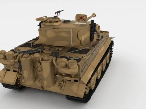 fully built panzer tiger tank late 1944 hdri v1 3D Model