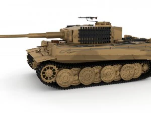 fully built panzer tiger tank late 1944 hdri v1 3D Model