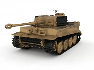 fully built panzer tiger tank late 1944 v1 firing 3D Model