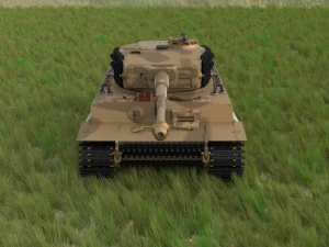 fully built panzer tiger tank late 1944 v1 firing 3D Model