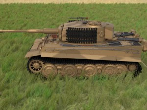 fully built panzer tiger tank late 1944 v1 firing 3D Model