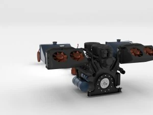 fully built panzer tiger tank late 1944 v1 firing 3D Model